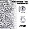 SUNNYCLUE 304 Stainless Steel Spacer Beads STAS-SC0006-87B-2
