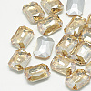 Pointed Back Glass Rhinestone Cabochons RGLA-T079-10x14mm-06-1