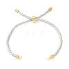 Adjustable Round Braided Microfiber Leather Cord Bracelet Making KK-CBAC260-01G-24-1