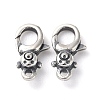 925 Thailand Sterling Silver Lobster Claw Clasp Rhinestone Settings STER-D003-05B-AS-1