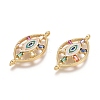 Brass Micro Pave Cubic Zirconia Links Connectors X-ZIRC-G152-42G-1