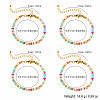 Bohemian Dyed Natural Shell Heishi Beaded Bracelet Sets MF5991-1-4