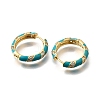 Brass Micro Pave Clear Cubic Zirconia Huggie Hoop Earrings EJEW-H121-22G-02-2