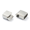 304 Stainless Steel Magnetic Clasps with Glue-in Ends STAS-O148-02P-3