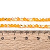 AB Color Plated Transparent Glass Beads Strands GLAA-G127-01L-2