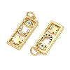 Brass Micro Pave Cubic Zirconia Pendants KK-A291-14G-2