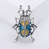 Beetle Alloy Rhinestone Brooches PW-WG9F125-02-1