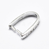 Anti-Tarnish Rhodium Plated 925 Sterling Silver Micro Pave Cubic Zirconia Pendant Bails STER-P034-09P-1