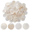 Natural Capiz Shell Pendants SHEL-HY0001-20B-1