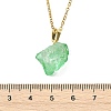 Dyed Natural Quartz Crystal Nuggets Pendant 304 Stainless Steel Cable Chain Necklaces NJEW-JN06185-5