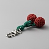 Cherry Wool Knitting Pendant Decorations HJEW-WH0068-12A-2