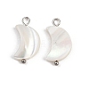 Natural Shell Moon Pendants STAS-D378-37P-1