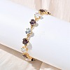 Brass Link Chain Bracelets BJEW-D378-05G-3