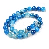 Natural Banded Agate/Striped Agate Beads Strands G-G582-B-3