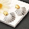 304 Stainless Steel Two Tone Stud Earrings EJEW-F355-04GP-05-4