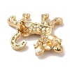 Cute Cat Shape Alloy Crystal Rhinestone Brooches for Backpack Clothes JEWB-S028-05-2