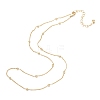 Brass Satellite Chain Necklaces X-NJEW-K123-08G-2