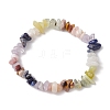 Natural Mixed Gemstone Chips Stretch Bracelets BJEW-JB11069-1