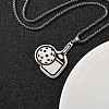 201 Stainless Steel Pickleball Paddle Pendant Box Chain Necklaces for Women Men NJEW-H050-02P-2