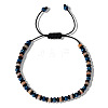 Natural Gemstone & Synthetic Non-magnetic Hematite Beads Braided Bead Bracelets YO1115-1-2