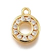 Brass Micro Pave Cubic Zirconia Pendants KK-D385-02G-02-1