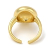 Round Rack Plating Brass Cuff Finger Rings for Women RJEW-C114-02G-3