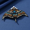 Manta Ray Rhinestone Brooch PW-WGC7FBE-02-1