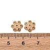 Brass Cubic Zirconia Bead Caps ZIRC-L105-03B-G-3