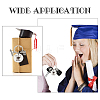   9Pcs 9 Style Graduation Theme 201 Stainless Steel Keychain Clasps KEYC-PH0001-52-3