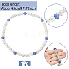 1Pc Polymer Clay Rhinestone Round Beaded Stretch Necklaces NJEW-SP0001-14F-2