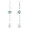 Glass Teardrop Window Hanging Suncatchers HJEW-TADJ0004-2