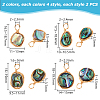 16Pcs 8 Styles Natural Abalone Shell/Paua Shell Pendants FIND-PH0008-89-2
