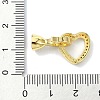 Rack Plating Brass Pave Clear Cubic Zirconia Fold Over Clasps KK-M282-46G-3