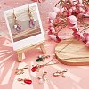 20Pcs 5 Colors Faceted Teardrop Glass Pendants HJEW-SC0001-16-4
