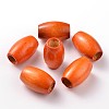 Dyed Barrel Natural Wood Beads WOOD-S619-5-LF-2