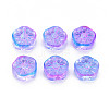 Two Tone Transparent Spray Painted Glass Beads GLAA-T022-23-C01-1