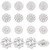 AHADERMAKER 24Pcs 4 Styles 1-Hole Alloy Rhinestone Shank Buttons BUTT-GA0001-18-1