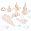 12Pcs 3 Style Wooden Ring Displays RDIS-NB0001-05-3