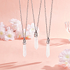 BENECREAT 6Pcs Natural Quartz Crystal Big Pointed Pendants G-BC0001-03-5