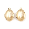 Oval Brass Locket Pendants KK-K414-12E-G-1