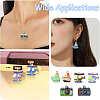 24Pcs 10 Styles Printed Alloy Pendants ENAM-YW0006-88-6
