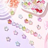 50Pcs 10 Colors Electroplate Baking Paint Glass Beads EGLA-YW0005-61-4