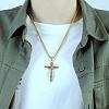 Cross Pendant Necklace with Jesus Crucifix Religious Necklace Sacrosanct Charm Neck Chain Jewelry Gift for Birthday Easter Thanksgiving Day JN1109B-4