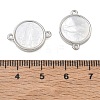Rack Plating Brass & Natural White Shell Connector Charms SH-CBA6629-33P-3
