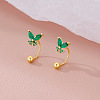 Brass Pave Cubic Zirconia Cartilage Earrings FS-WGB6258-01-1