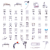Domestic Sewing Machine Presser Foot Feet Kit Set TOOL-BC0008-07-3