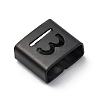 Ion Plating(IP) 304 Stainless Steel Square Slide Charms STAS-L132-12B-B-2