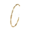 304 Stainless Steel Cuff Bangles for Women BJEW-L717-01G-2
