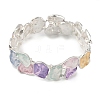 Coloful Alloy Enamel Links Stretch Bangles BJEW-B100-07-2