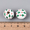 Spray Painted Schima Wood Beads WOOD-T032-36C-4